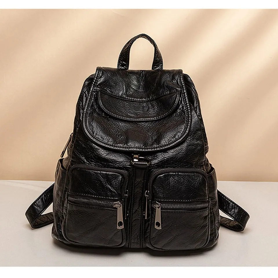 Fashion Sheepskin Leather Backpack