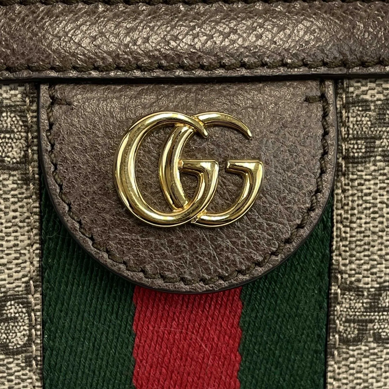 Gucci - Ophidia Boston GG Medium Brown Canvas Top Handle w/ Shoulder Strap