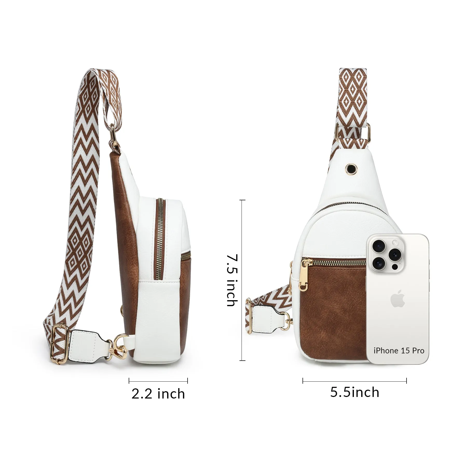 VONMAY Small Crossbody Bags for Women Sling Bag Purses Lightweight Chest Handbags Backpack for Hiking Cycling Work Travel